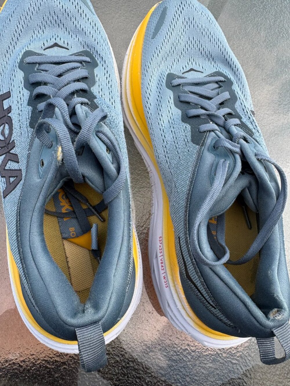 Hoka One One Bondi 8 Goblin Blue Mountain Spring Running Men 10 D Pre-Owned - Picture 7 of 9